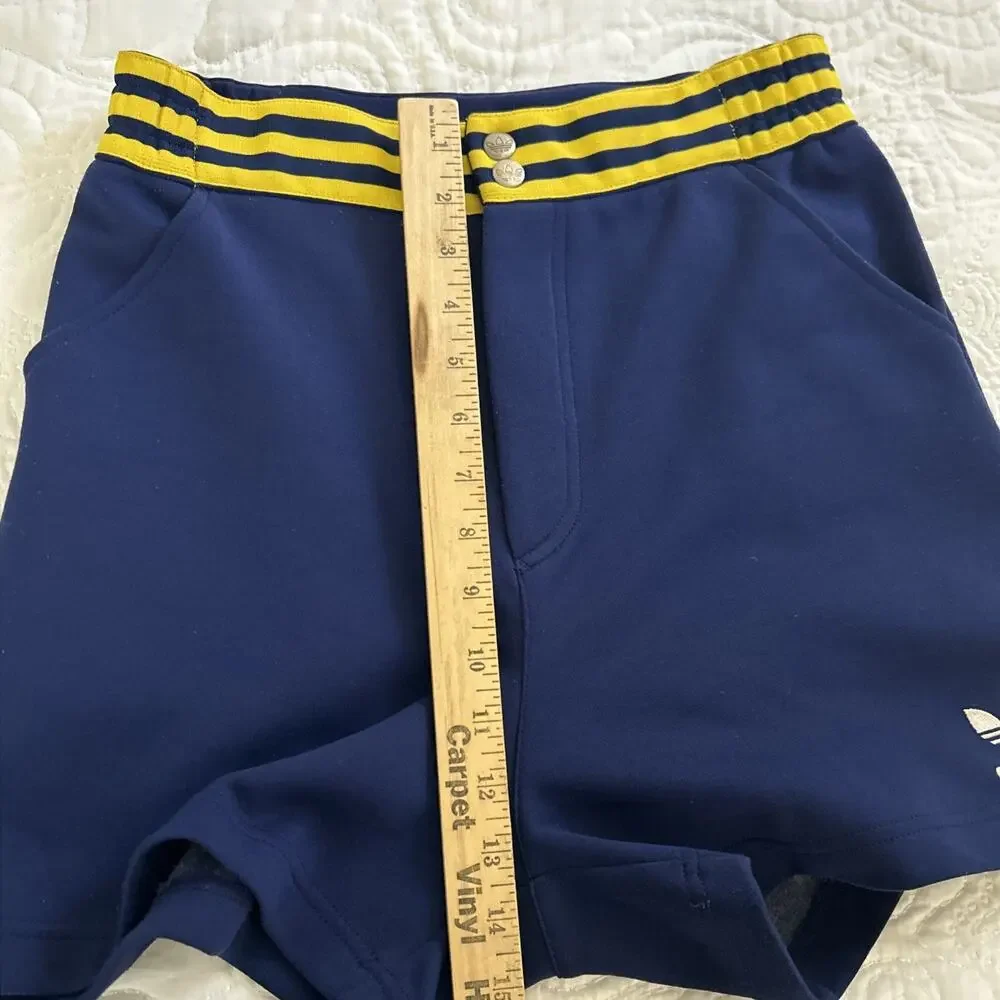 90's Adidas Trefoil Track Shorts Men’s S Navy Vintage Retro Running Streetwear